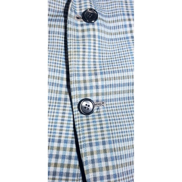 Vintage Bradley Toggery Men’s 42R Blue Brown Plaid Blazer Sport Coat Classic - Picture 8 of 16